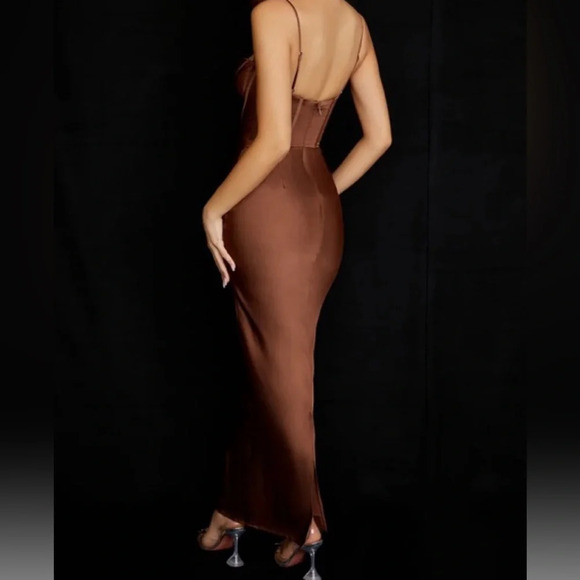 House of CB Brown Charmaine Maxi Dress Long - Picture 2 of 4